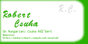 robert csuha business card